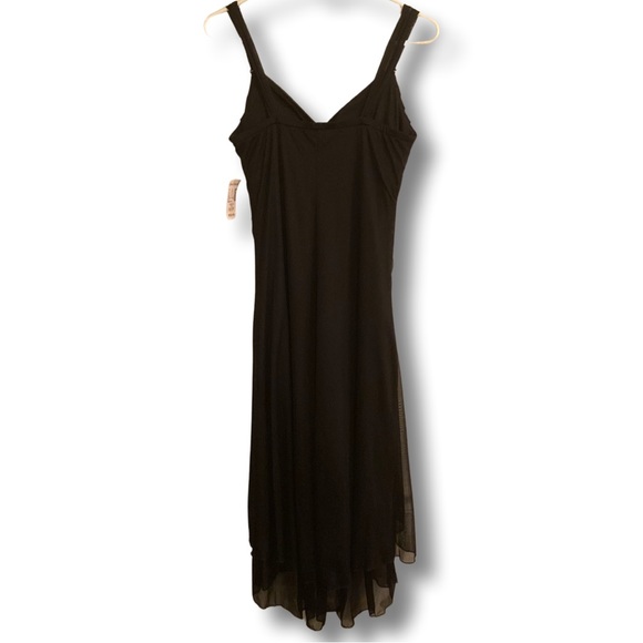 Dress Barn Petite Collection Black Cocktail Dress With Straps NWT Size 10P - Picture 2 of 6